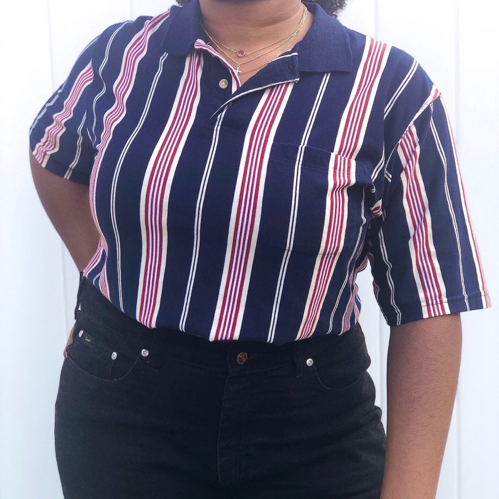 Vintage Cropped Polo Shirt